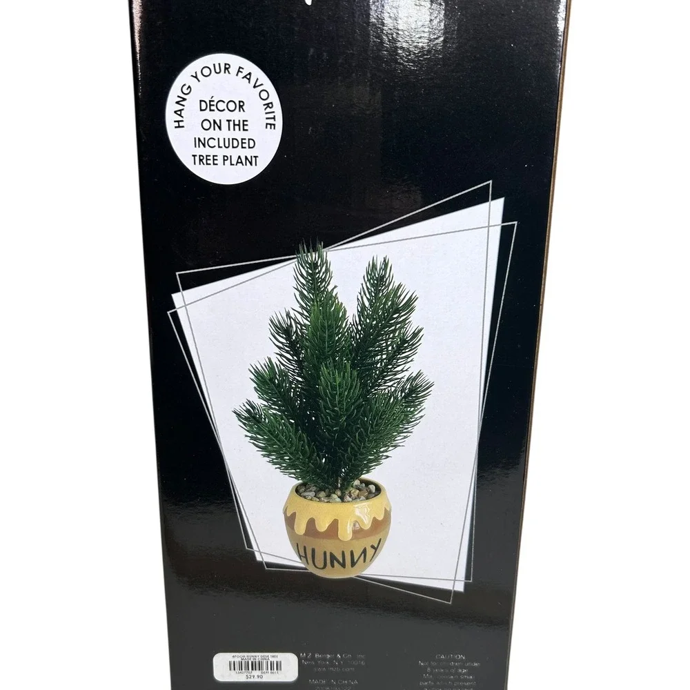 Disney Winnie the Pooh Hunny Pot Ceramic Planter Faux Pine Desk Tree New in Box